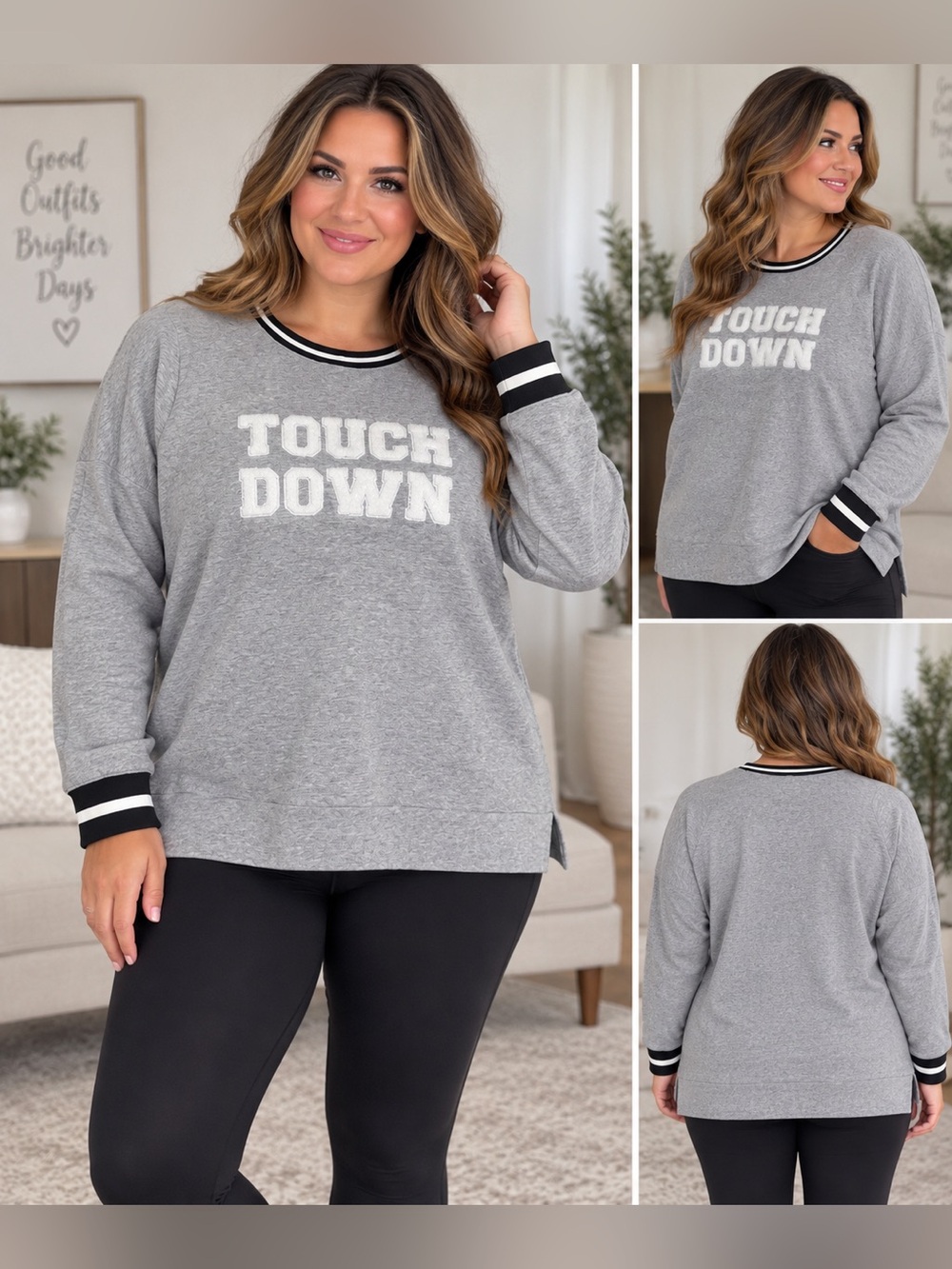 Lane Bryant Touch Down Crewneck Sweatshirt 22/24